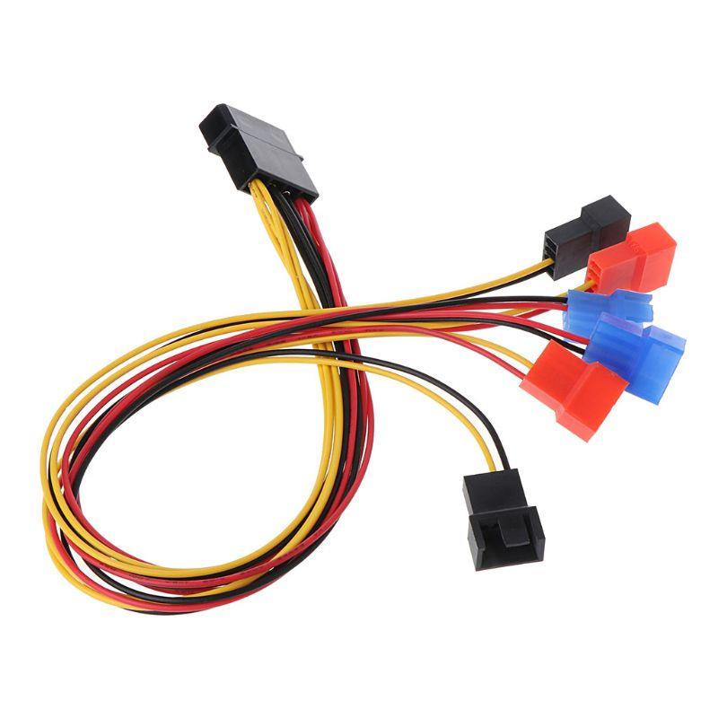 Rx Quạt Tản Nhiệt 4 Pin Ide Molex Sang 6 Cổng 2 Pin Cho Pc