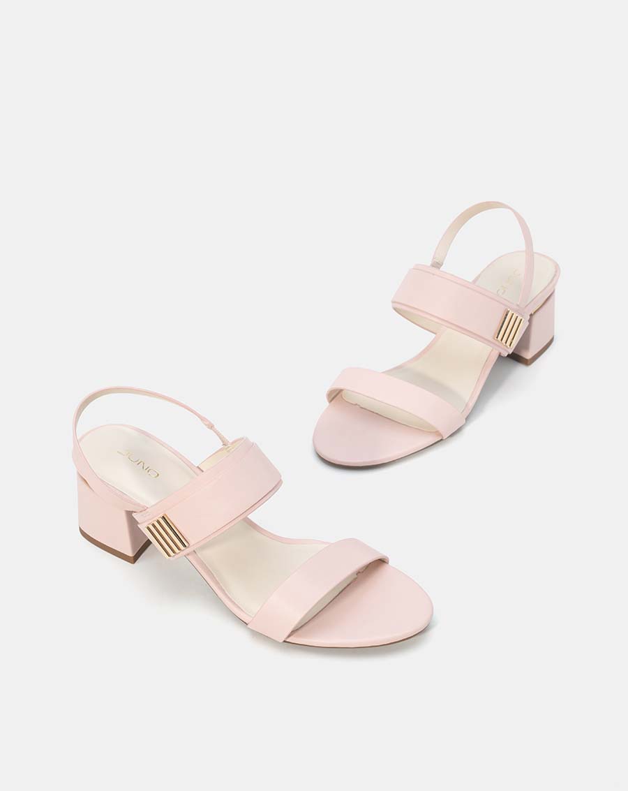 Giày Sandal Nữ 5cm Thời Trang JUNO Quai Ngang Khóa Trang Trí SD05064