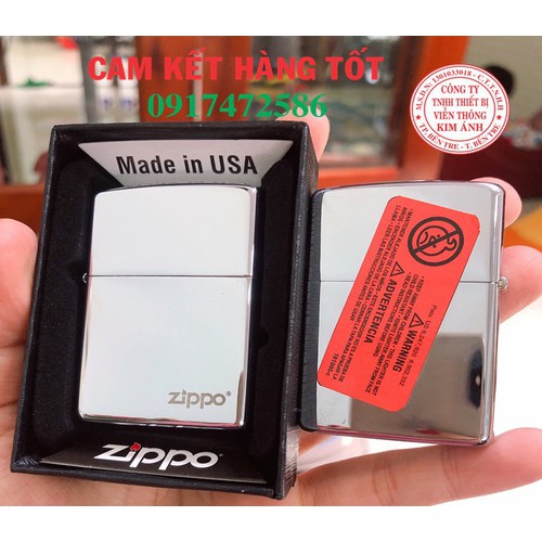 BẬT LỬA, HỘT QUẸT ZIPPO LOẠI TRƠN BÓNG- LOGO - TEM ĐỎ, TỰ CHỌN MÀU