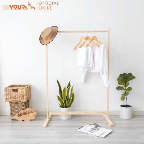 Giá Treo Quần Áo Gỗ BEYOURs - Kệ Gỗ Cây Sào Treo Quần Áo Single Hanger Size L Lắp Ráp Dễ Dàng - Nội Thất Phòng Ngủ - Gỗ Tự Nhiên