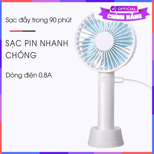 Quạt Sạc Mini Cầm Tay Có Chân Để Bàn Vouller - Màu Ngẫu Nhiên - Hàng Chính Hãng