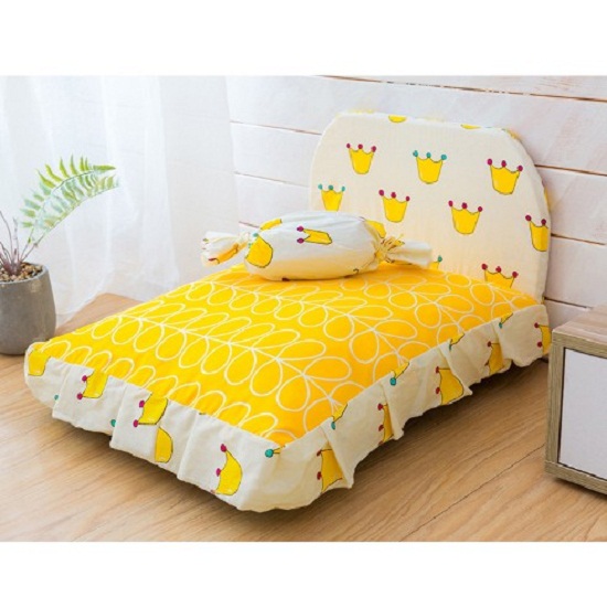 Giường nệm ngủ kèm gối cao cấp cho chó mèo