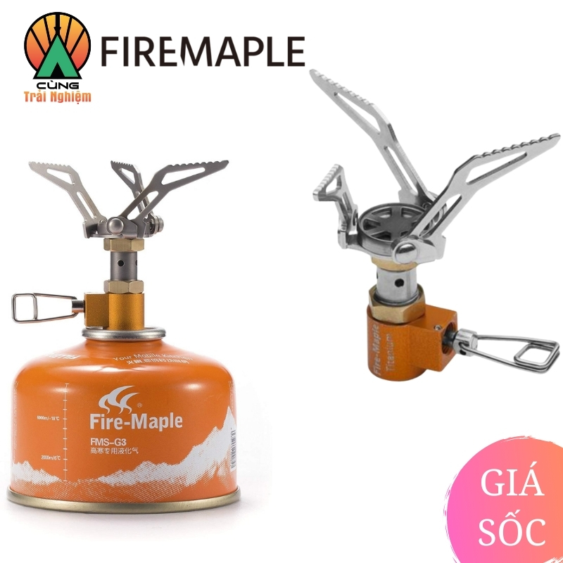 [CHÍNH HÃNG] Bếp Gas Dã Ngoại Điều Áp Mini Fire Maple FMS-300T Titanium Gọn Nhẹ Chuyên Dụng Dã Ngoại Cắm Trại