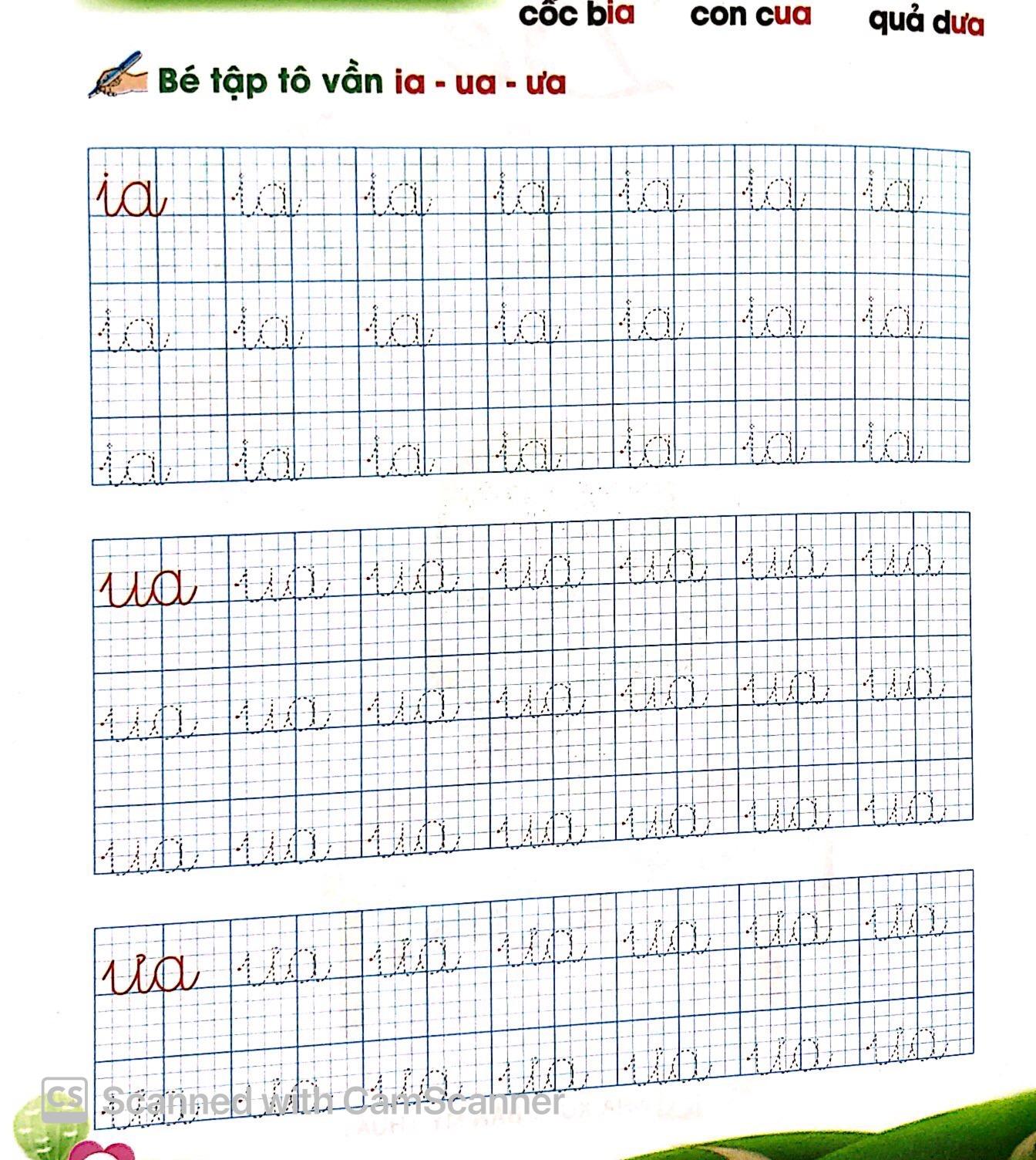 Bé tự tin bước vào lớp 1 - Bé tập tô vần