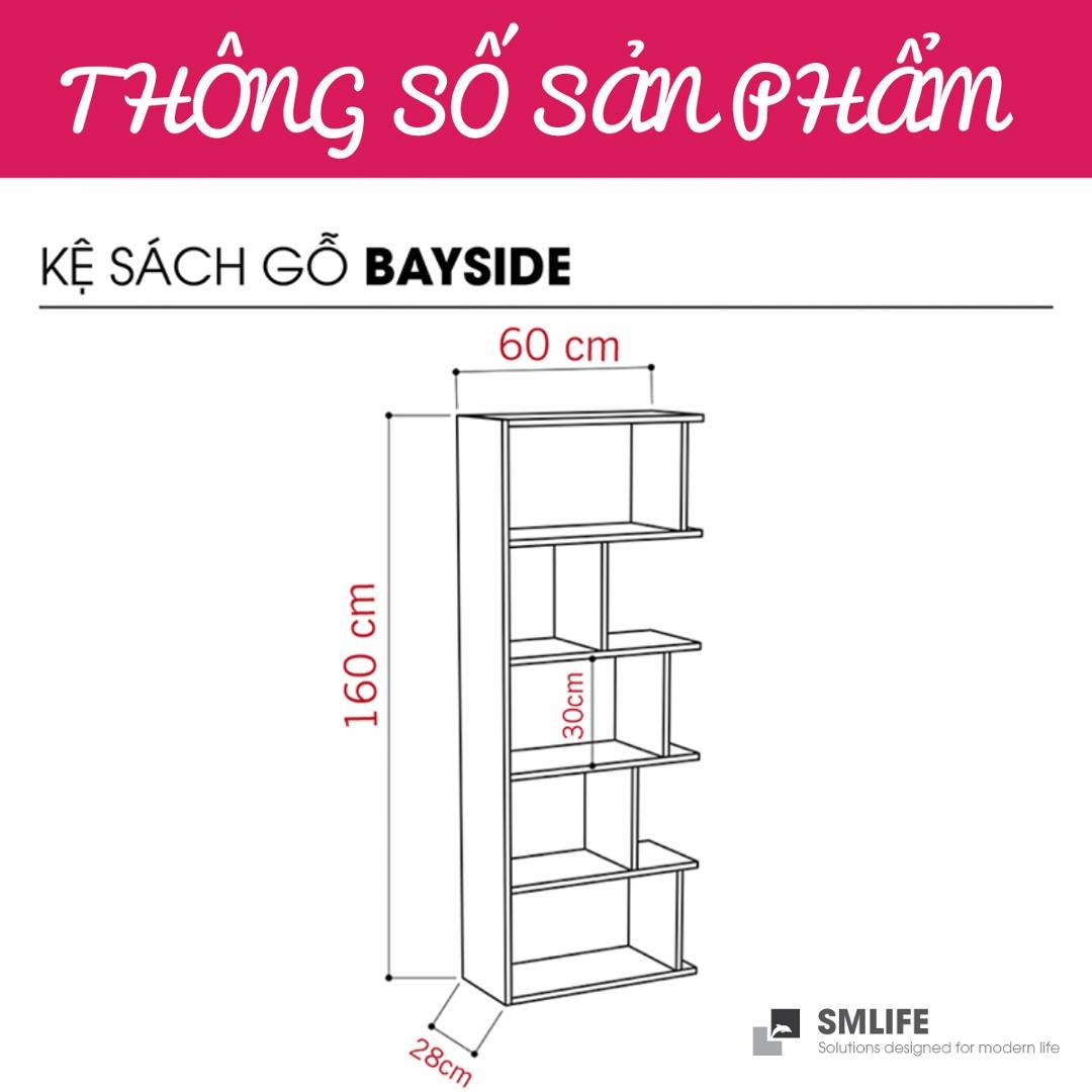 Giá sách gia đình đẹp phong cách hiện đại SMLIFE Bayside