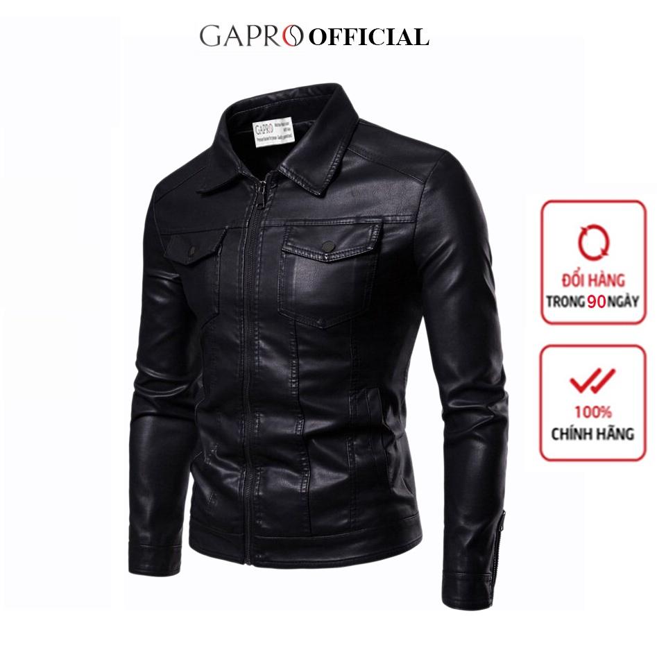 Áo khoác da nam lót vãi dù cao cấp Gapro Fashion GAKD318
