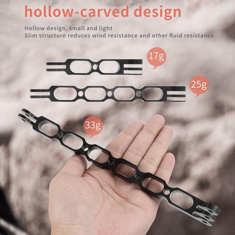 1/4 inch Hợp Kim Nhôm Selfie Tay Cầm Nối Dài Cánh Tay Mũ Bảo Hiểm Kéo Dài Thanh Gắn Giá Đỡ cho Gopro Hero 8 Max Insta 360 1 X