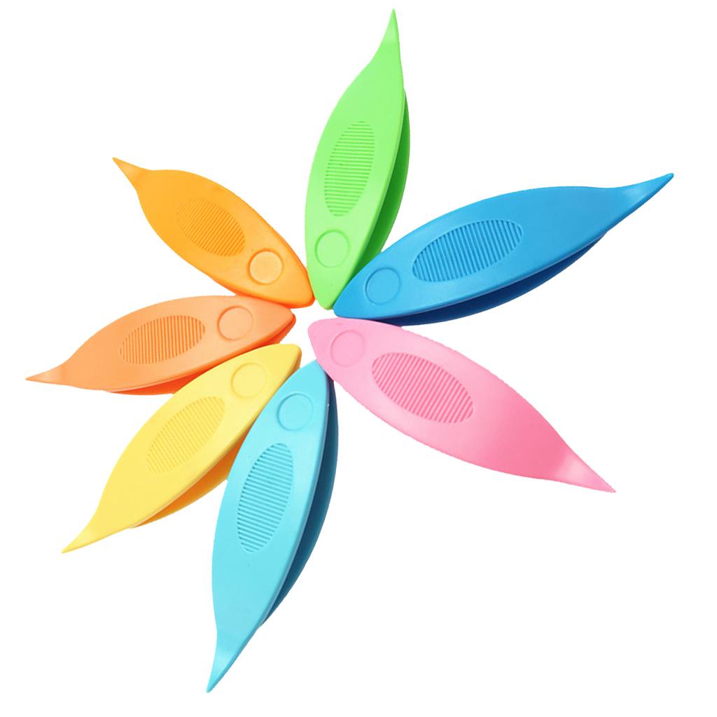 7Pcs Colorful Plastic Tatting Lacemaking Shuttle Tools 6.5 x 2.2cm