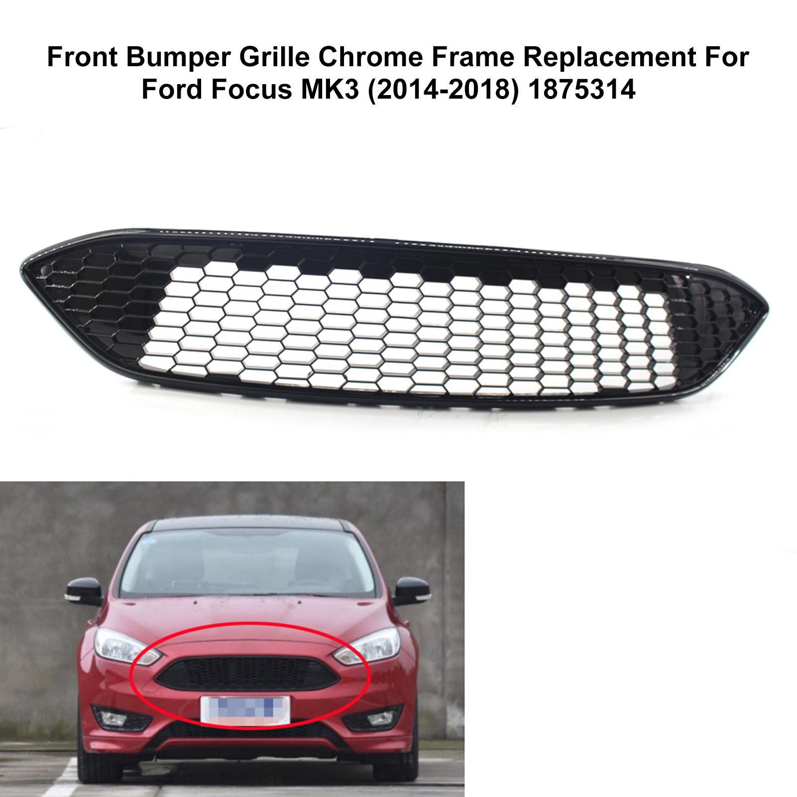 Front Bumper Grille Chrome Frame Replacement For Ford Focus MK3 1875314