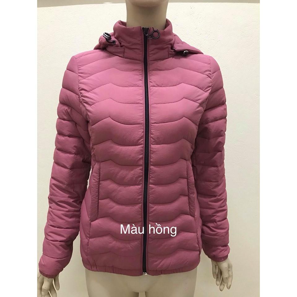 Áo khoác phao nữ túi kéo khóa
