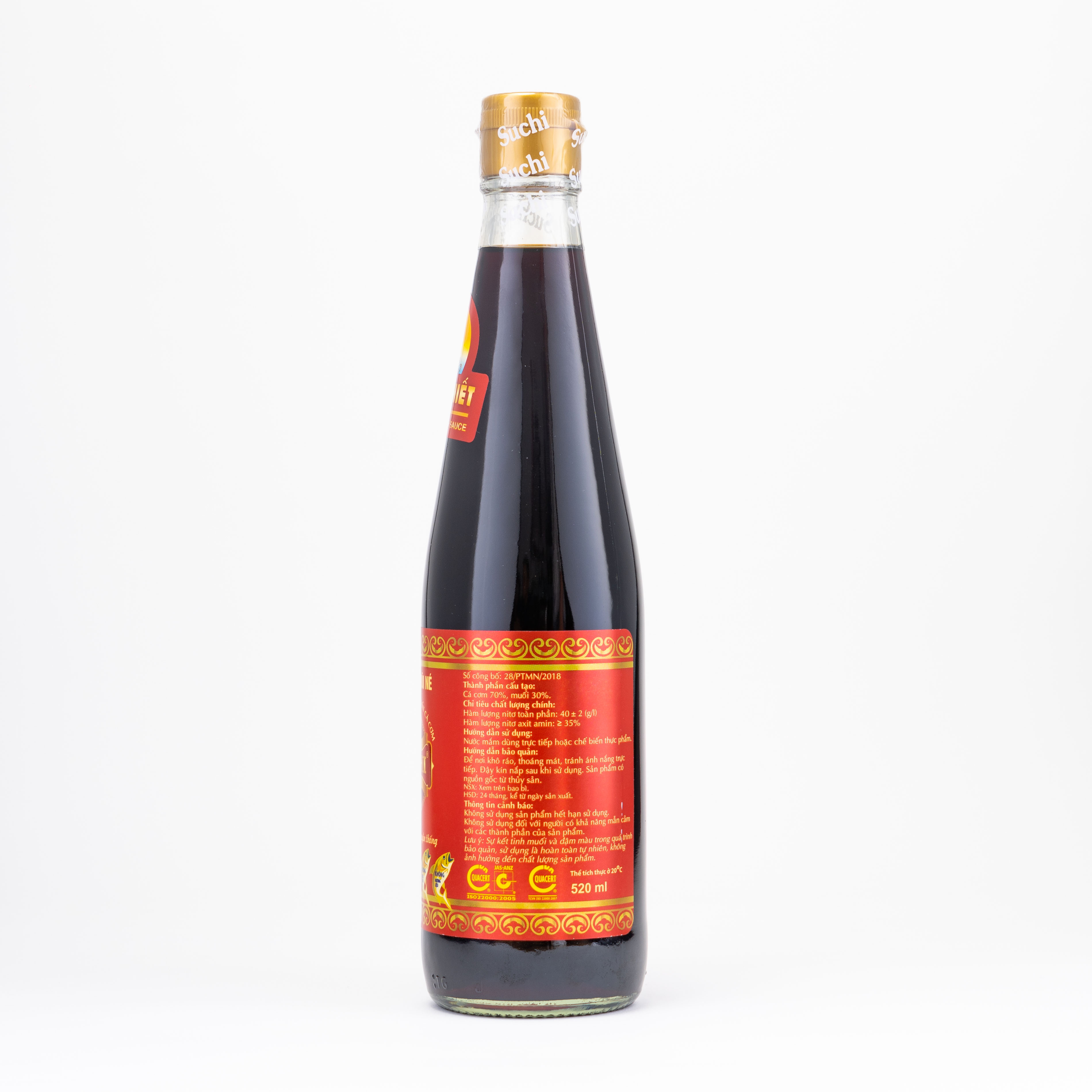 Nước Mắm Cá Cơm Truyền Thống có US FDA Xuất Khẩu Suchi 40N 520ml