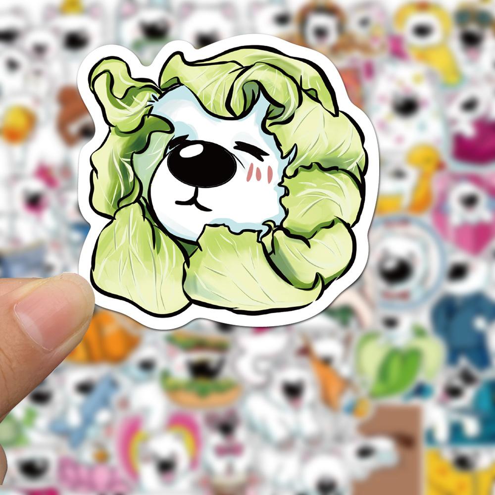Sticker chó samoyed chibi hoạt hình cute trang trí mũ bảo hiểm,guitar,ukulele,điện thoại,sổ tay,laptop-mẫu S33