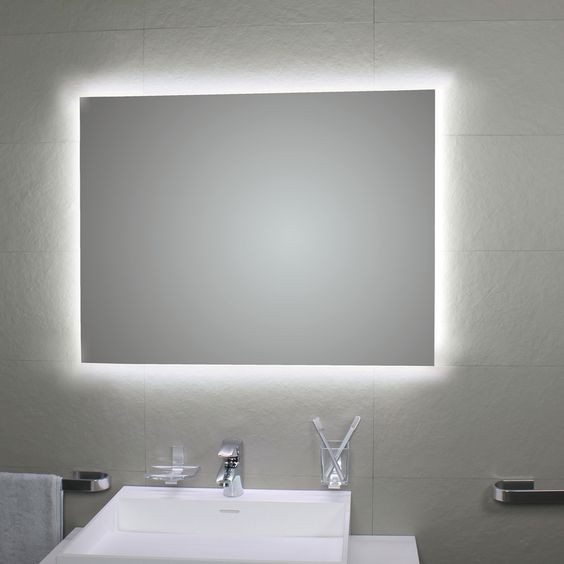 Gương Led Cảm Ứng Treo Tường Hình Chữ Nhật Kích Thước Đầy Đủ Theo Yêu Cầu DLQ INTERIORS Trang Trí Nhà Cửa, Phòng Tắm