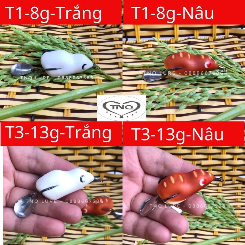 Mồi lure nhái hơi TNQ T1 (8g-Nổi) và T3 (13g-Lửng,chìm)