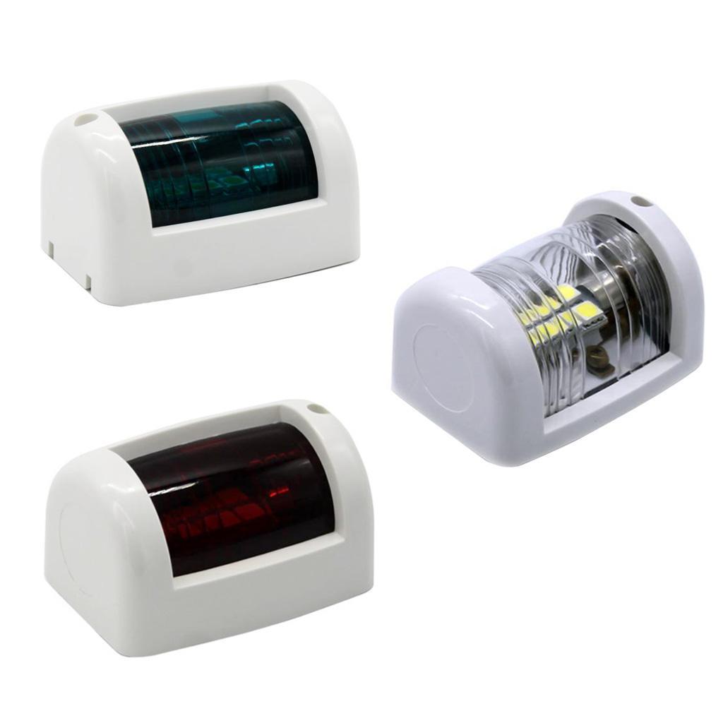 3 Pieces 12V White Red Green LED Navigation Light Marine Sailing Signal Lamp