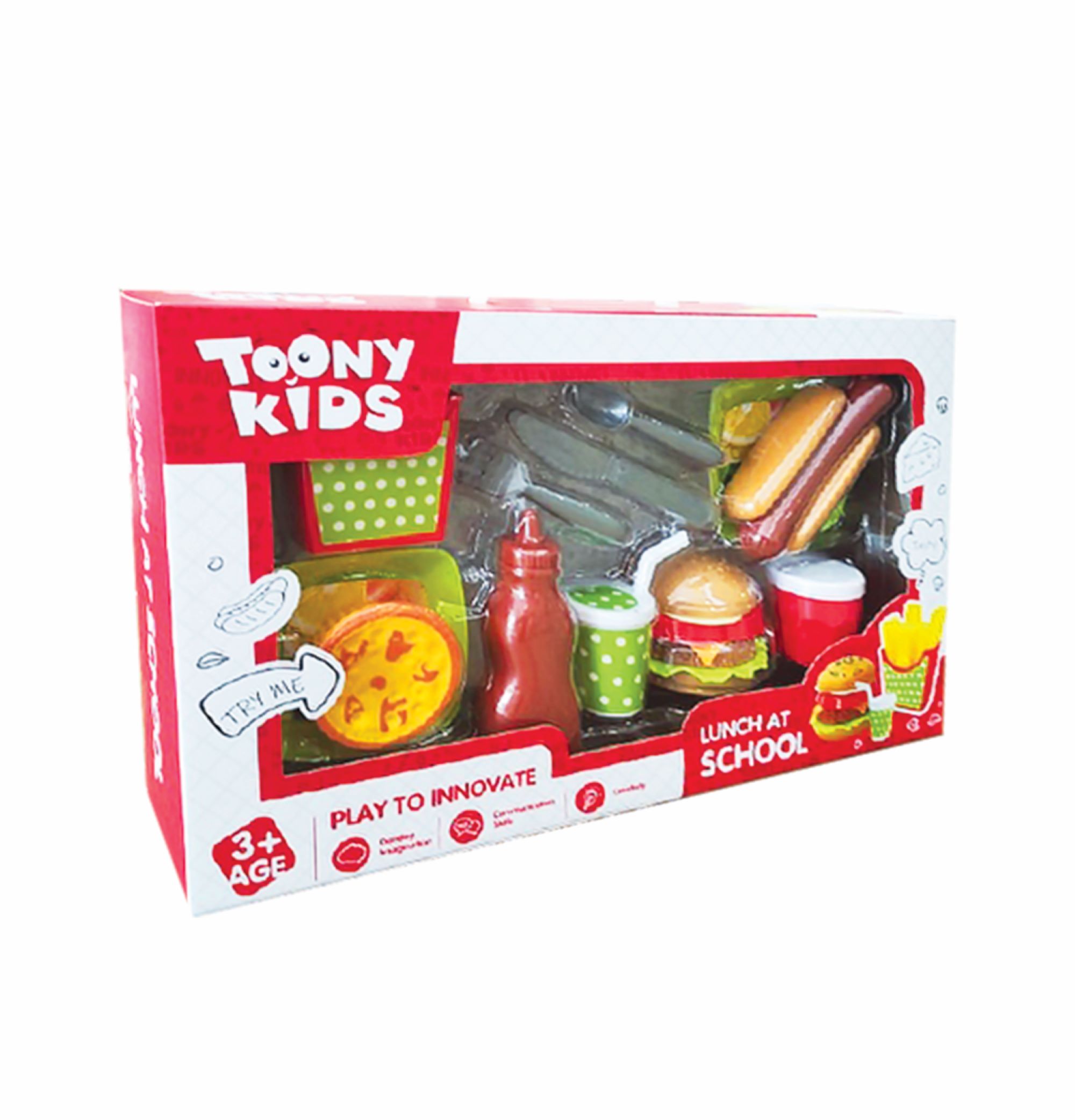 Đồ Chơi Bộ Nấu Ăn 7 TOONYKIDS - Đồ Chơi Nhà Bếp Cho Bé - Lunch At School TN087 [Tặng Kèm Sticker]
