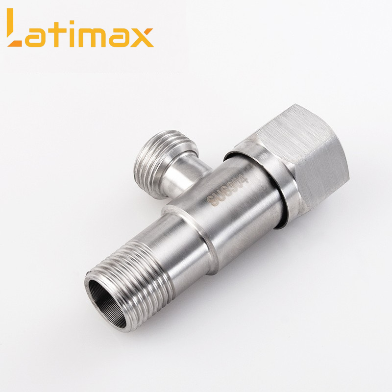 Van giảm áp lực nước Inox 304 chữ F - Van điều áp Latimax VGA1 có khóa vặn cao cấp