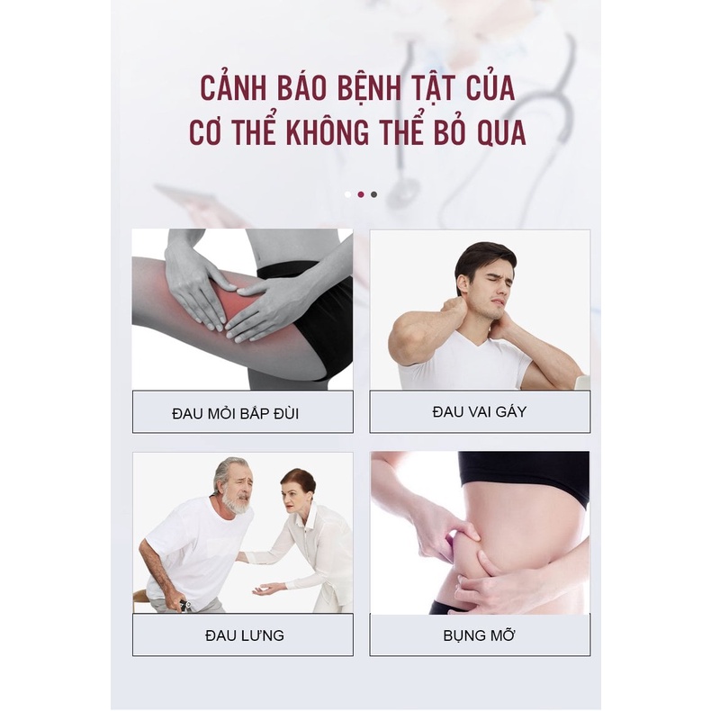 Gối massage hồng ngoại dành cho cổ vai gáy 8 bi hàng chính hãng
