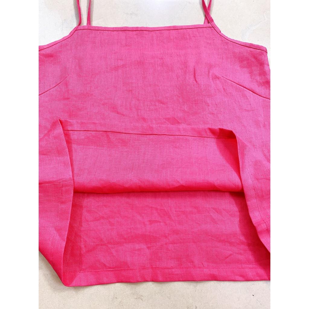 Áo hai dây LINEN TƯNG PREMIUM dáng chữ A. June A09