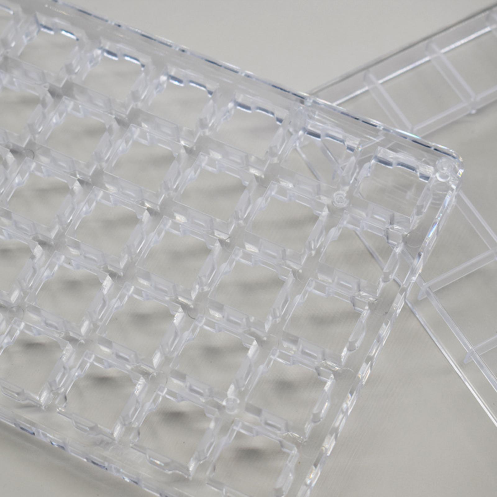 Transparent Switches Tester Base Acrylic Storage Board, for Mechanical Keyboard, DIY Tool Accessories Non-slip Fillet Design No Burr