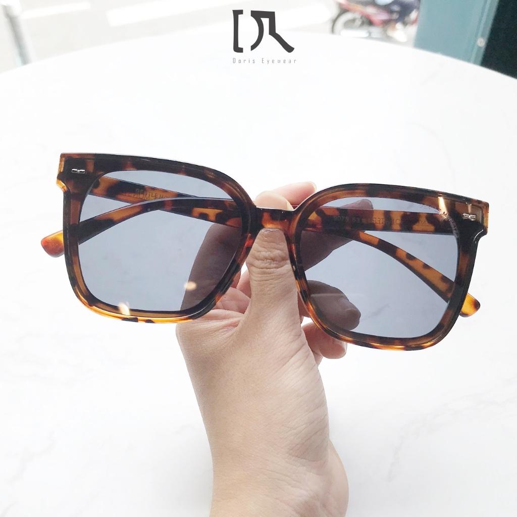 Mắt Kính Râm Vuông Chống Tia UV Màu Nâu DORISEYEWEAR