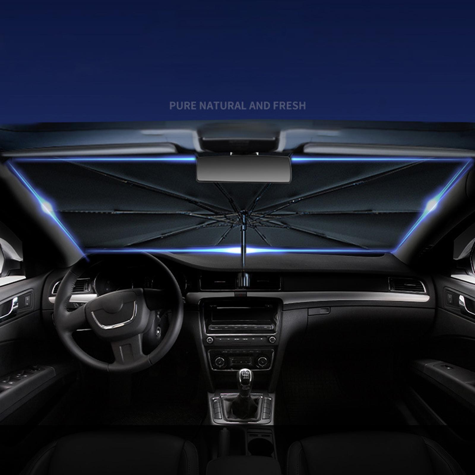 Windshield Sun Shade Umbrella, Bendable Shaft Windshield Sunshade Cover Fit for Car