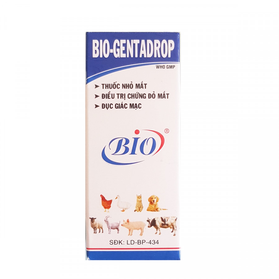 Dung dịch nhỏ mắt trị viêm mắt chó mèo genta drop 10ml