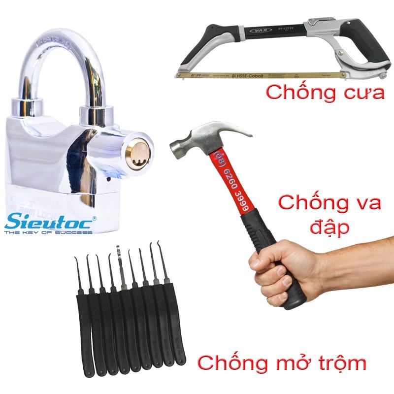 khóa chống trộm có chuông báo động công nghệ hoa kì cao cấp