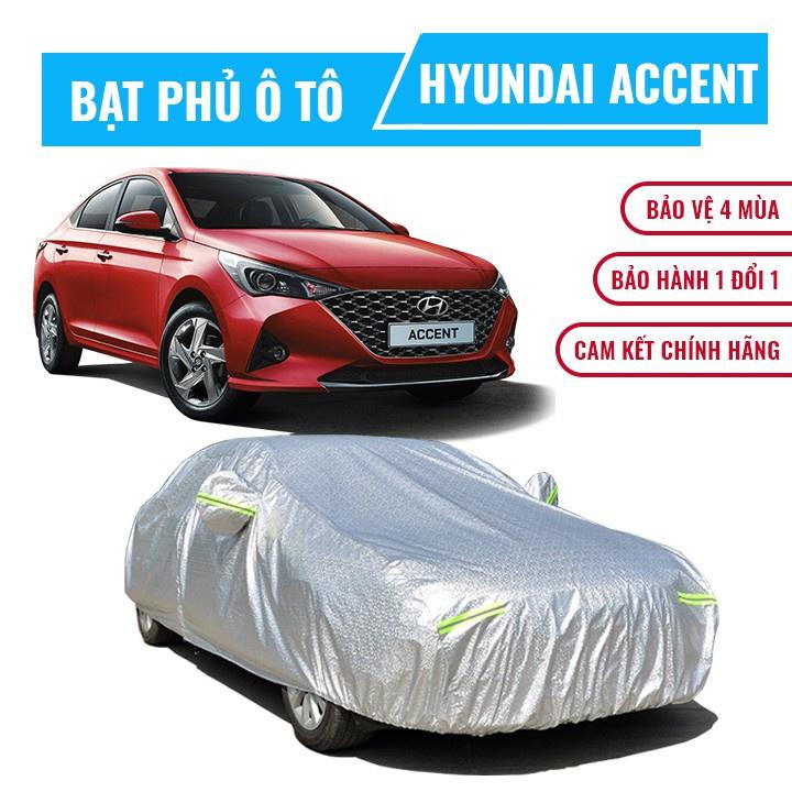 Bạt phủ xe ô tô 5 chỗ Hyundai Accent, Bạt trùm xe Accent cao cấp chống nắng mưa không thấm nước