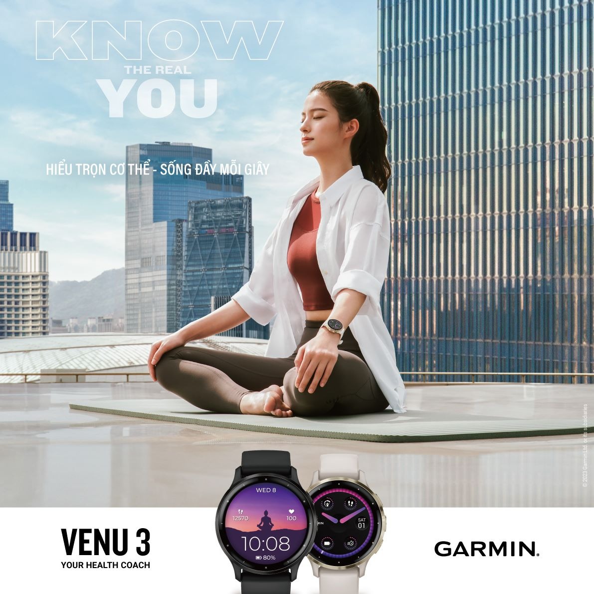 Đồng hồ thông minh Garmin Venu 3 (Thể thao, thể hình và theo dõi thể chất) - Hàng chính hãng