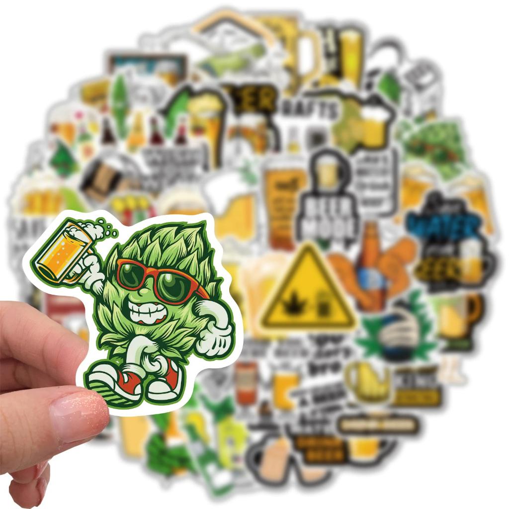 Sticker đồ uống beer Cắt Sẵn Hình Dán Trang Trí Mũ Bảo Hiểm Laptop Điện Thoại Ván Trượt Sổ tay Notebook