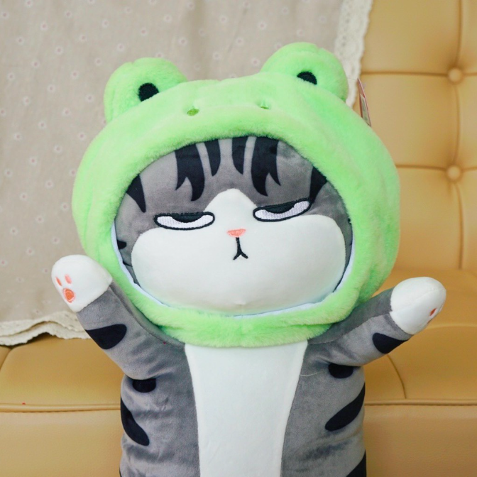 Thú nhồi bông mèo hoàng thượng cosplay form dài - Size từ 65cm đến 110cm- Quà tặng gấu bông mèo nhồi bông dễ thương - Gối ôm mềm mịn cho bé