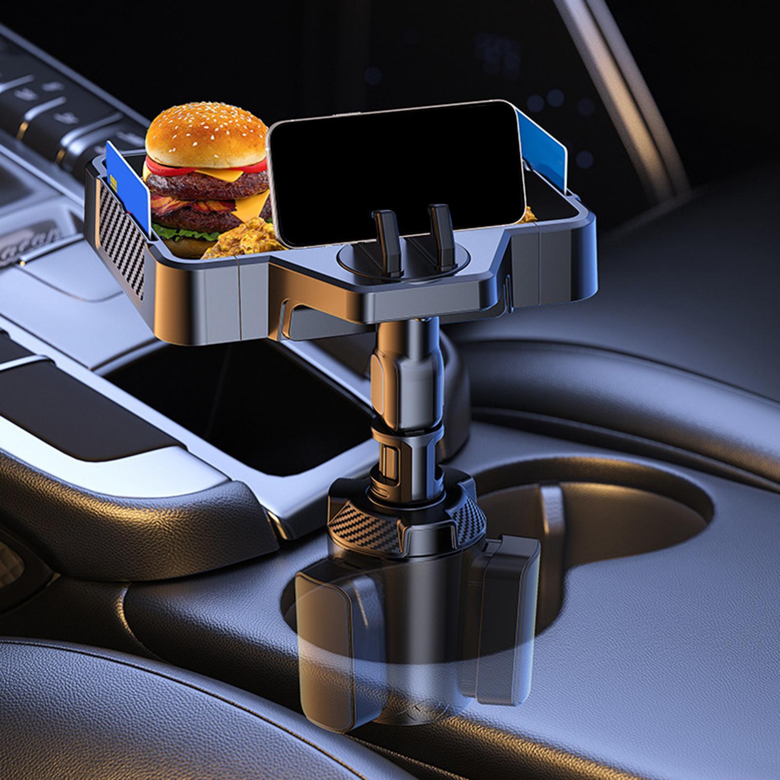Car Cup Holder Tray Car Accessories Large Capacity Durable with Phone Holder