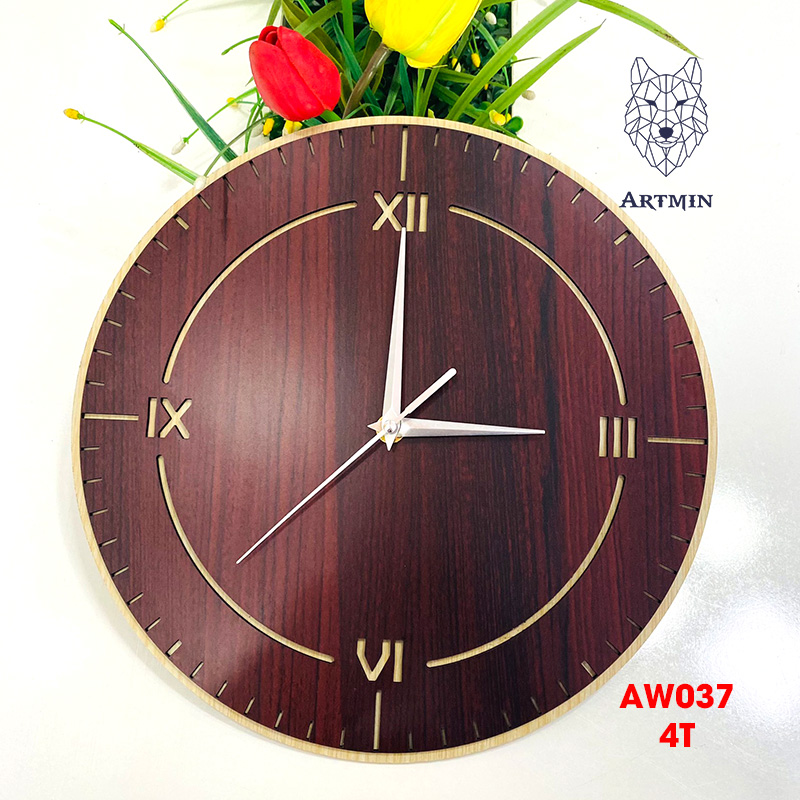 AW037 - Đồng Hồ Gỗ Decor Cổ Điển – Đồng Hồ Treo Tường Trang Trí Nhà Xinh