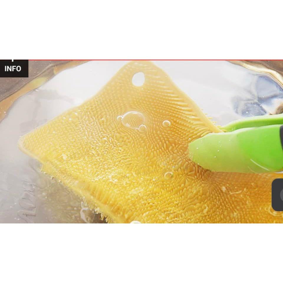 Miếng Rửa Bát Silicon Sillymann Hàn Quốc, BPA Free, Rửa Sạch, An Toàn Với Nồi Chảo Chống Dính, Nhập Đức