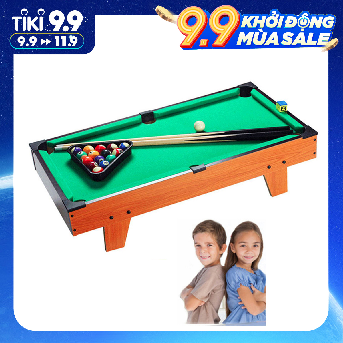 [Cỡ Lớn 69 cm] Bàn Bi A Trẻ Em - Bàn Bida Mini Cho Trẻ Em - Thiết Kế Ấn Tượng, Chất Liệu Gỗ An Toàn - Hàng Nhập Khẩu