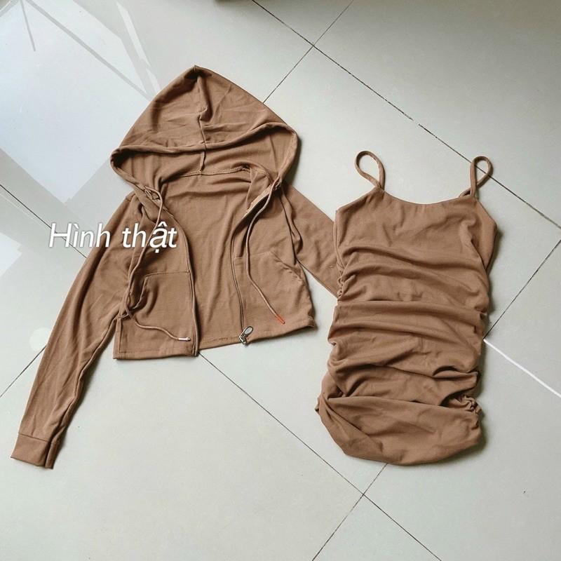 Set đâm nhún và áo khaoc nón chất thun borip T5U/B