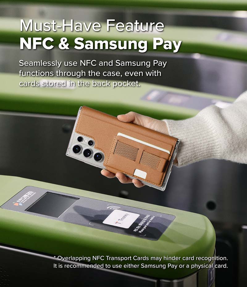 Ví từ tính RINGKE Folio Grip Wallet Magnetic cho S25 Ultra/S24 Ultra - Hàng Chính Hãng