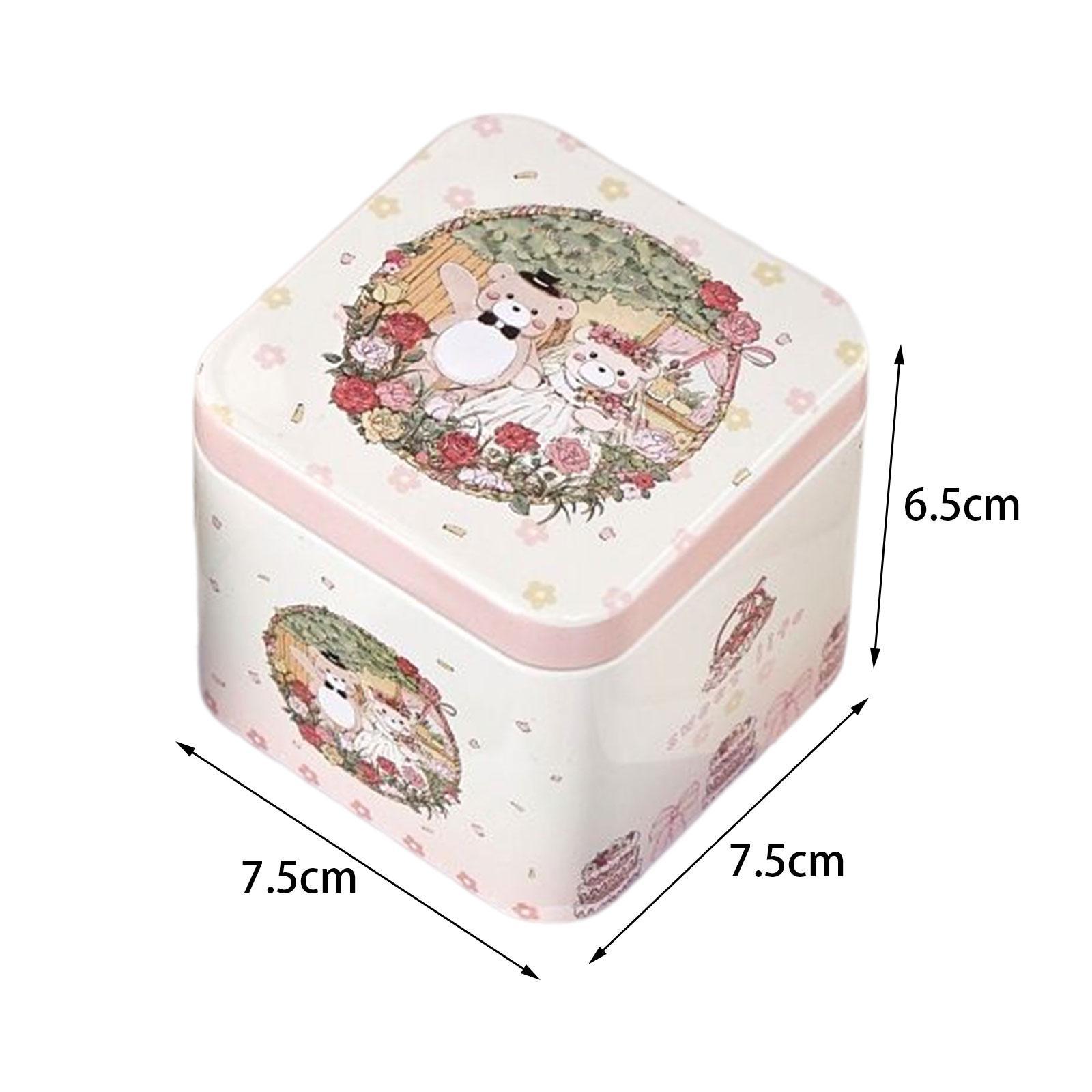 Square Candy Tins with Lid Food Storage Box for  Storage DIY Projects