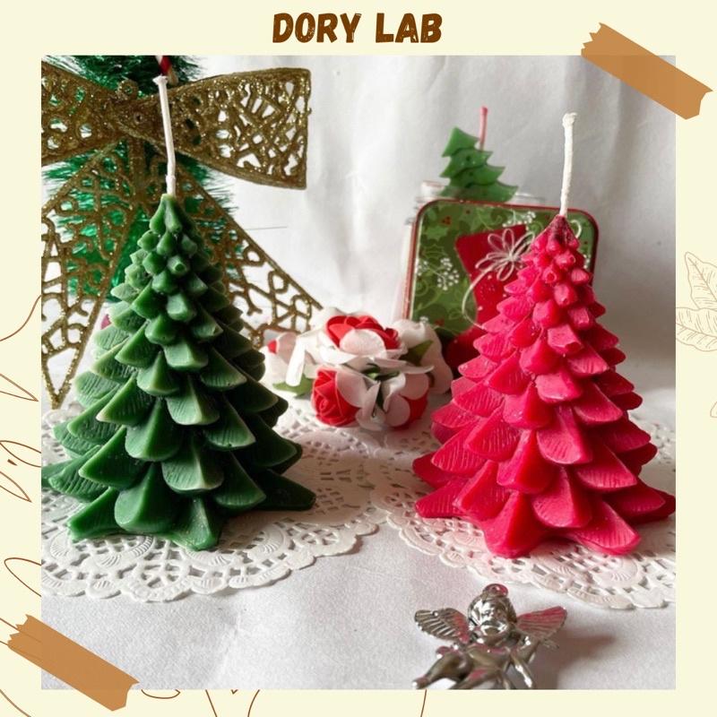 Nến Thơm Giáng Sinh Hình Cây Thông Tán Xoè, Quà Tặng - Dory Lab