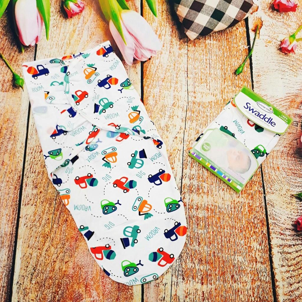 Khăn quấn bé sơ sinh hình kén mùa hè Swaddle me, Ủ kén Cotton