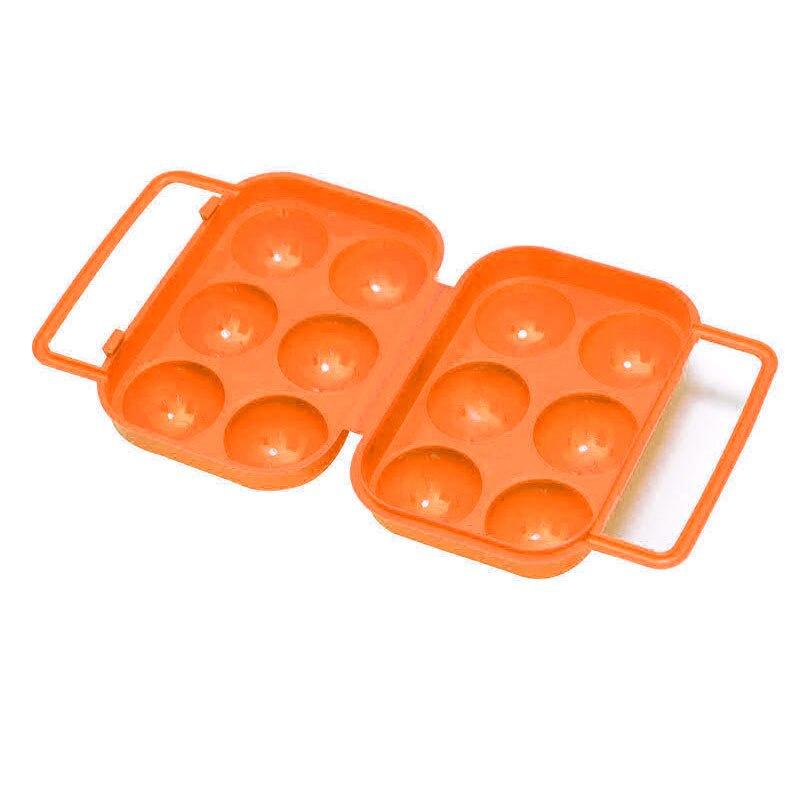 Olding Egg Storage Tray Box For 6 Eggs Outdoor Camping Picnic BBQ Portable Carton Holder Carrier Waterproof Shockproof Supplies