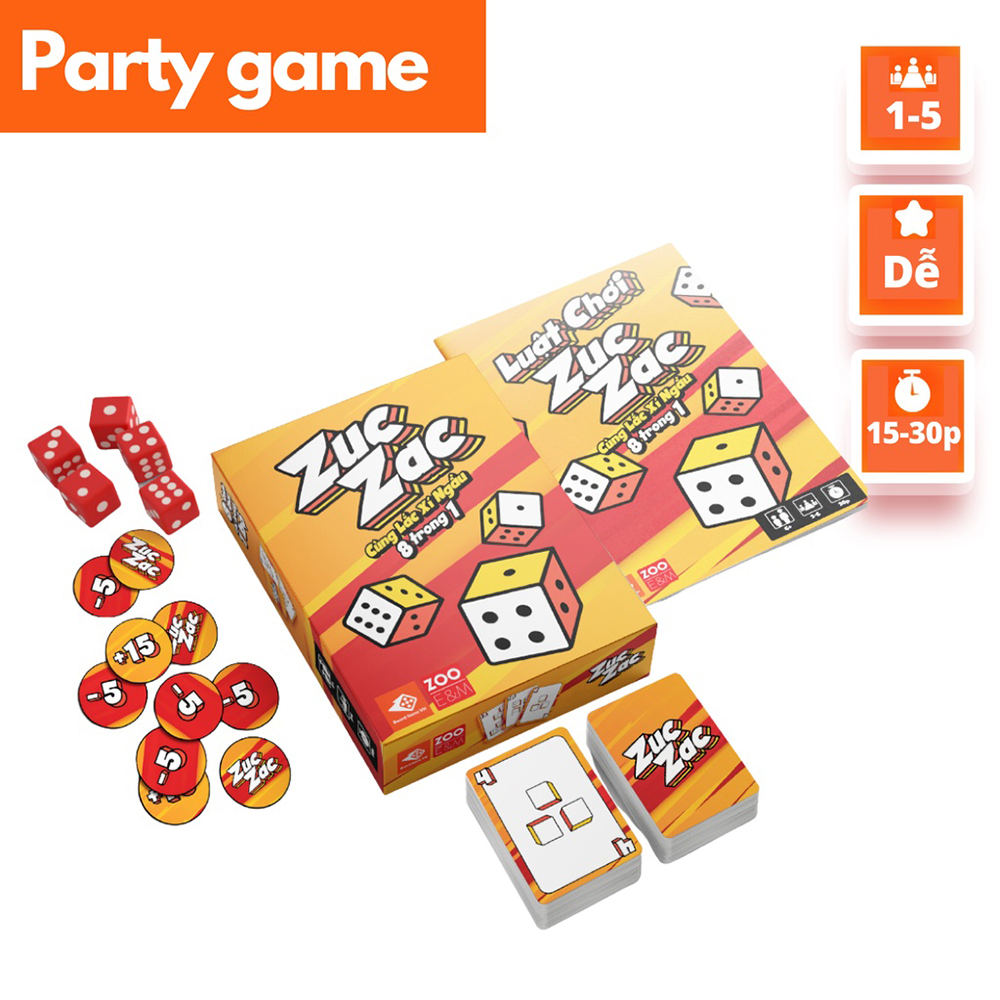 Board Game Zuc Zac Cùng lắc xí ngầu 8 trong 1