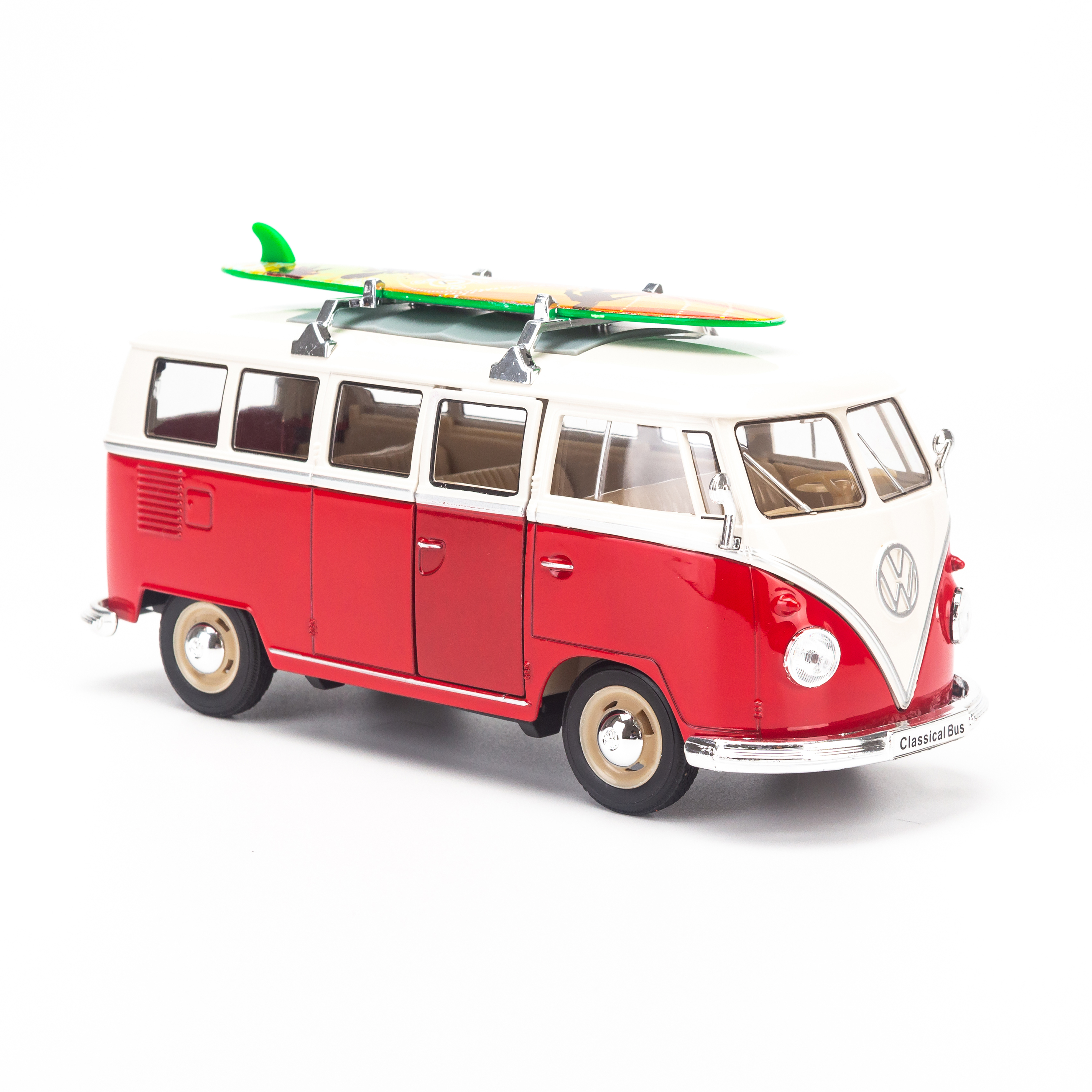 Mô hình xe Volkswagen T1 Bus With Surf Board 1:24 Welly- 22095