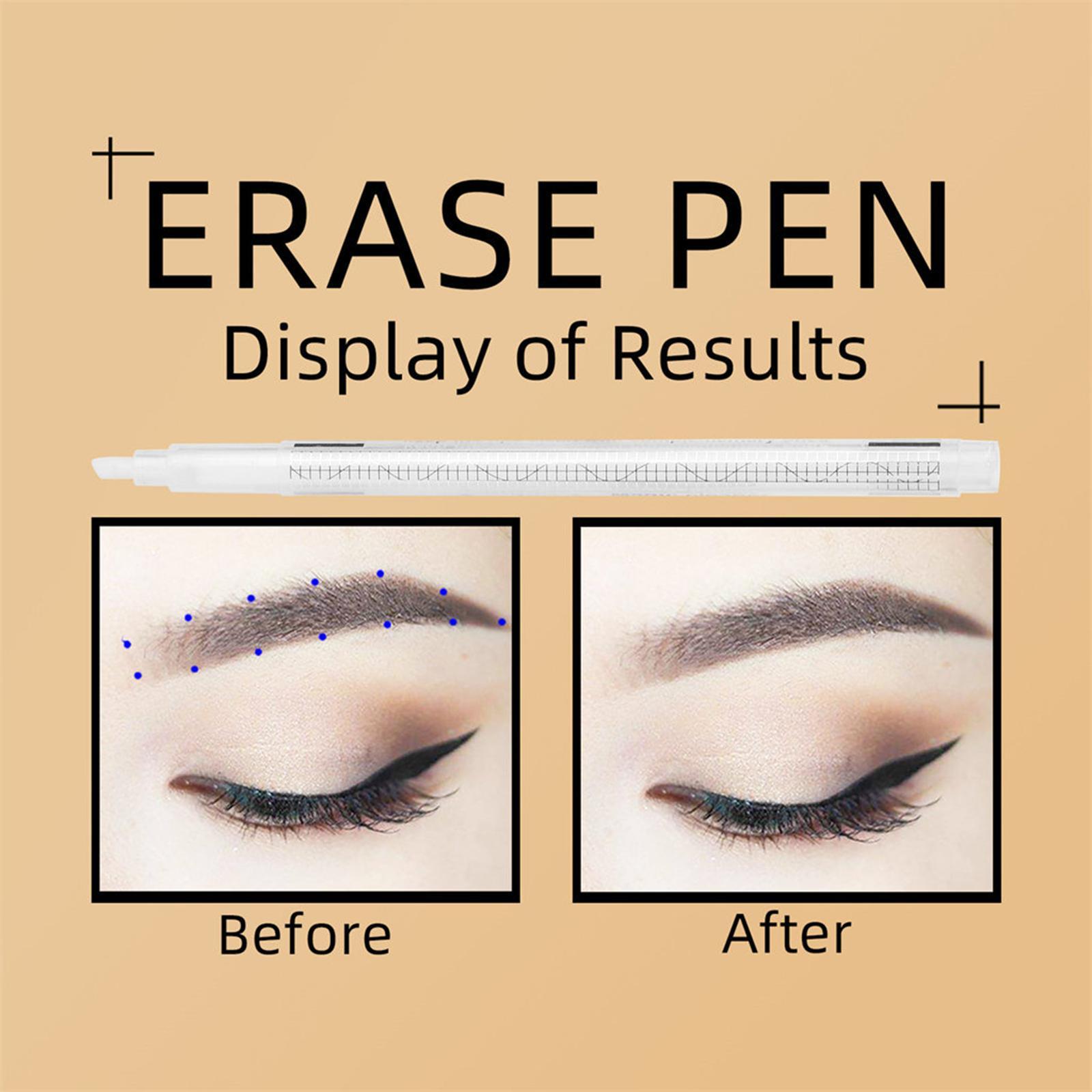 3Pcs Skin Marker Wiping Pen Widely Used Gentle for Eyebrow Lip Quickly Clean