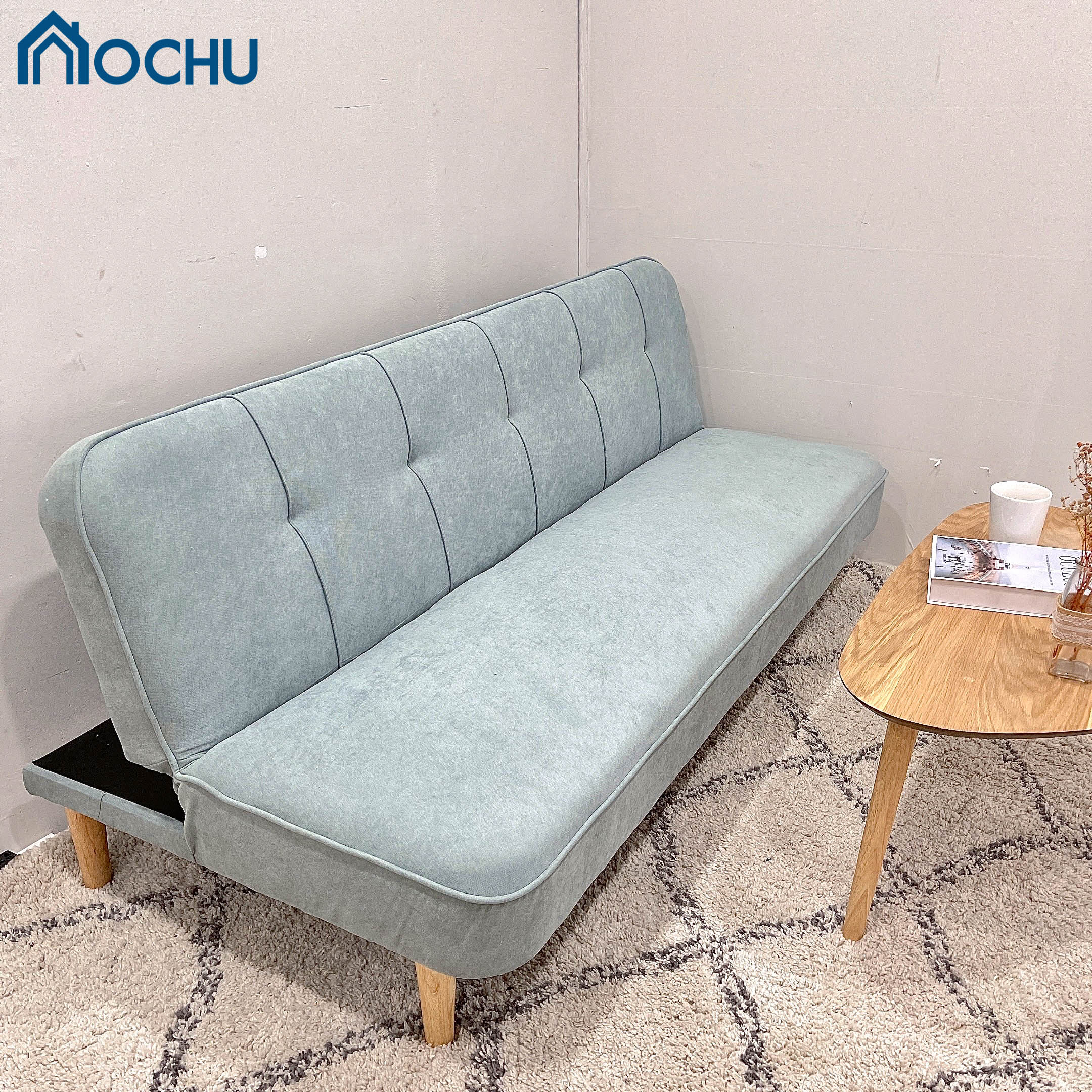 Ghế Sofa Giường Thông Minh OCHU - Sofa Vải Bonny Bed - Xanh