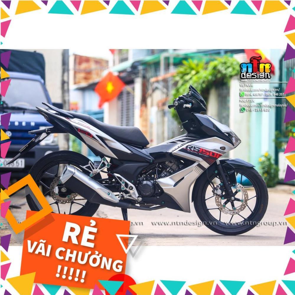 Tem Rời Winner X Mẫu Chữ RS 150R Đỏ Bạc Đen