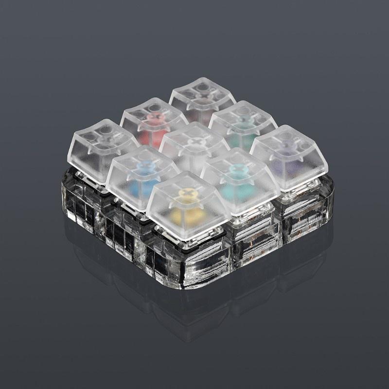 HSV 9 Key Caps Translucent Keycaps Testing Tool Gateron MX Switches Keyboard Tester Kit G Shaft Clear Keycaps Sampler PCB Mechanical Keyboard