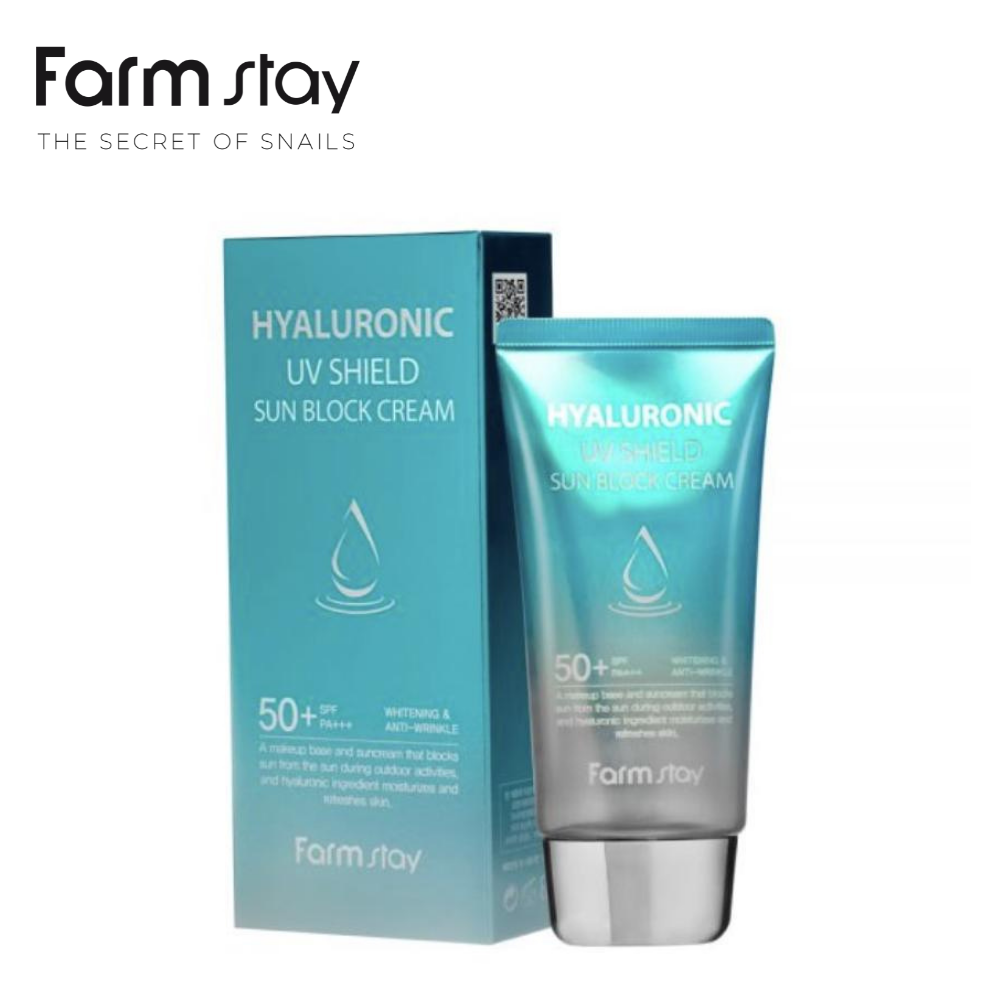 Kem Chống Nắng  Farmstay Hyaluronic UV Shield Sun Block Cream (Tuýp/70g)