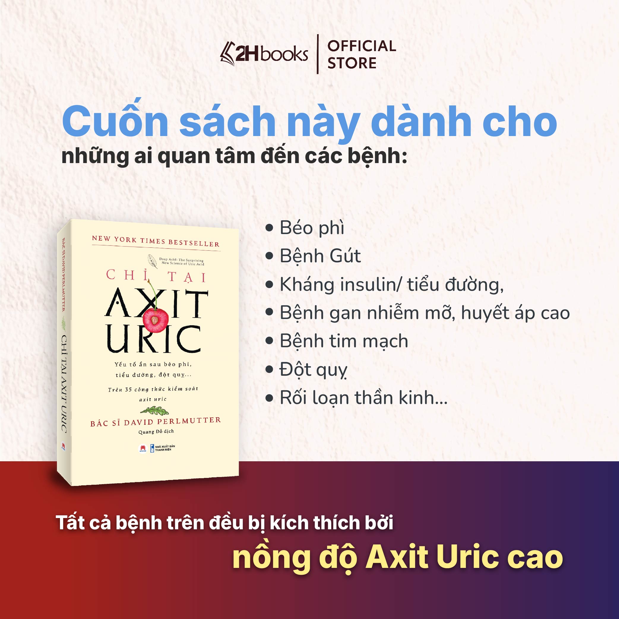 Sách- Chỉ Tại Axit Uric (Xuất Bản 2024)- 2HBooks